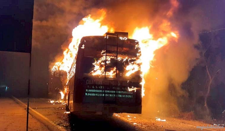 UP bus fire