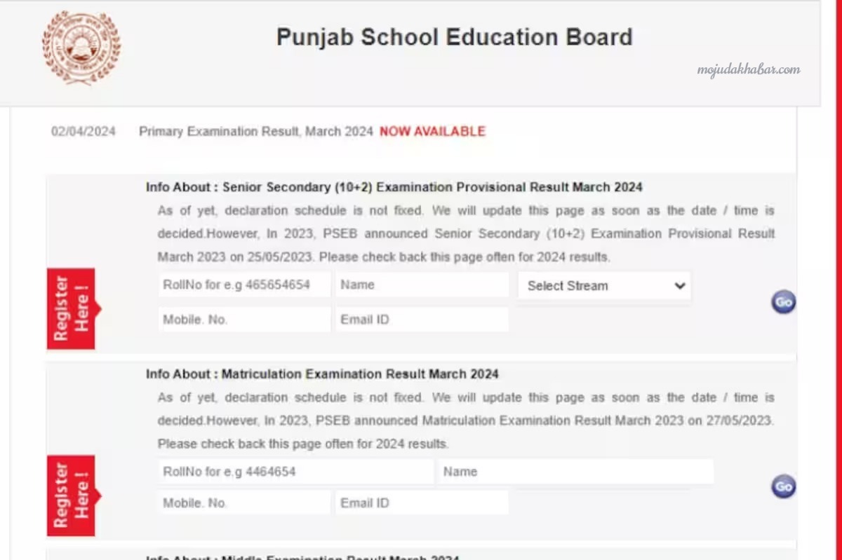 PSEB 10th Result 2024