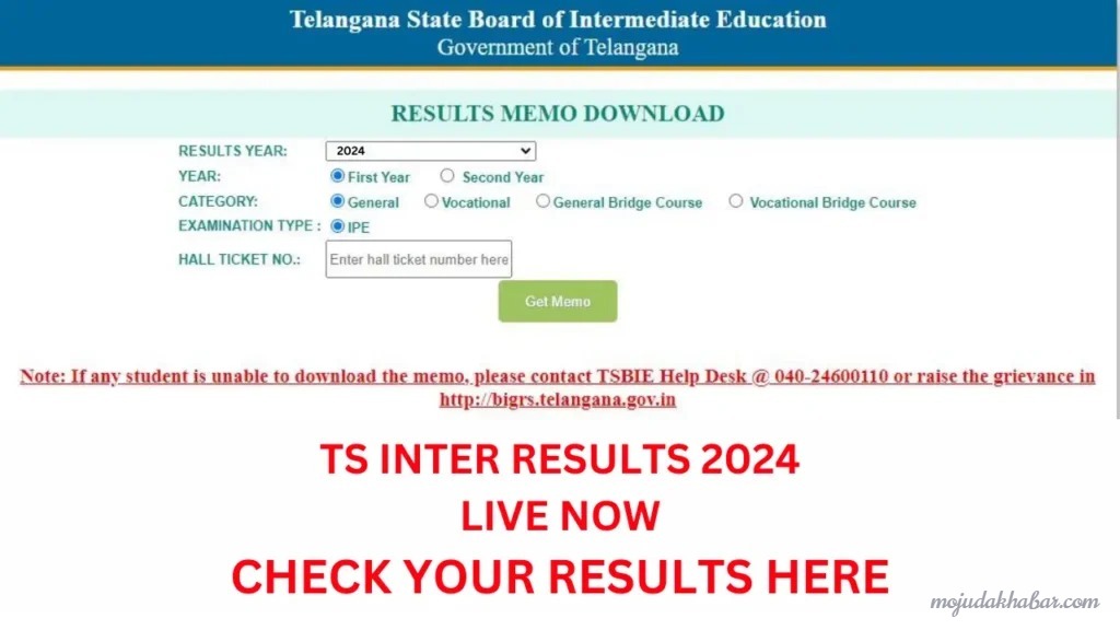 TS Inter Results 2024